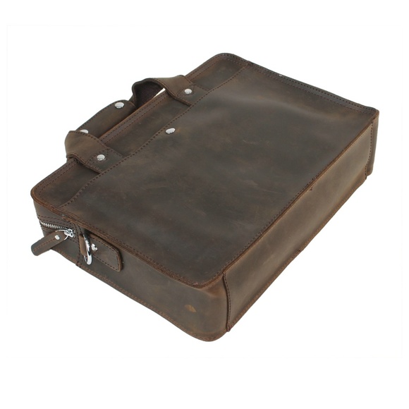 Full Grain Leather Messenger Laptop Bag LM53DB Laptop Bags